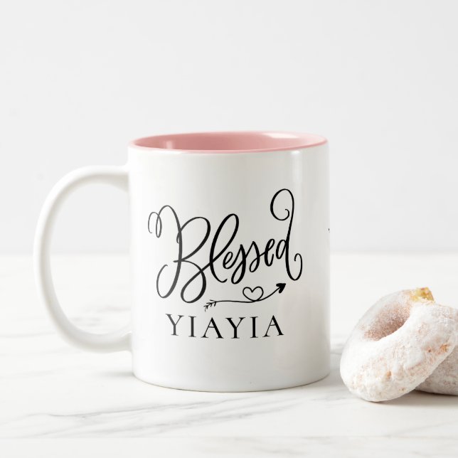 Modern Blessed Yiayia Kaffemugg (Med munk)