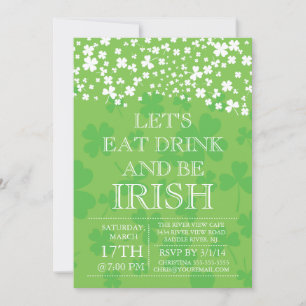 Modern Blev Irish St. Patrick's Day Party-inbjudan Inbjudningar