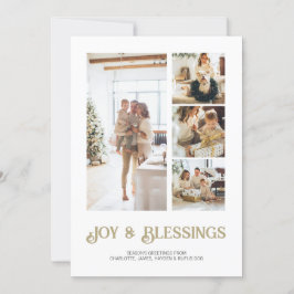 Modern block 4 - Personlig för fotojul Julkort