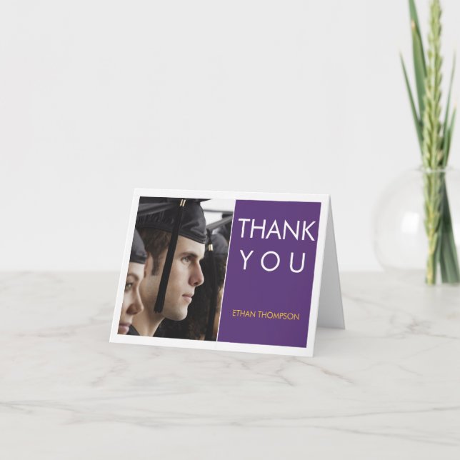 Modern Block Photo Grad Tack Lila White (Framsida)