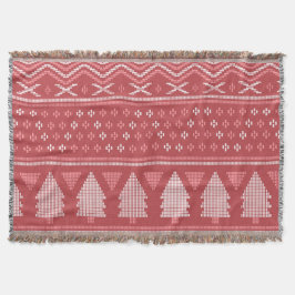 Modern Blocky Christmas Tree Pattern Filt