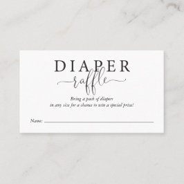 Modern blöja lotteri insats visitkort