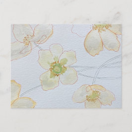 modern blom inbjudan vykort