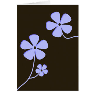 Modern blom- Silhouette Hälsningskort