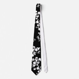 modern blom- silhouettetie slips