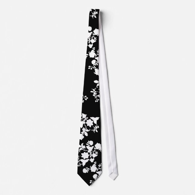 modern blom- silhouettetie slips (Framsida)