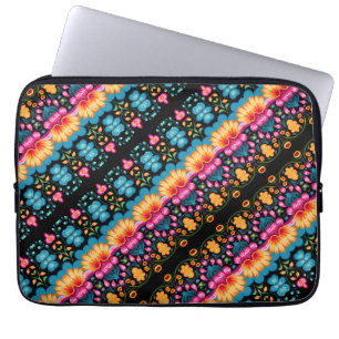 Modern blomkonst folkkonst laptop fodral