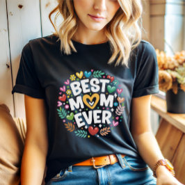 modern blomma, bästa mamma någonsin t shirt
