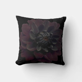 Modern blomma för blommigtsvartDahlia Kudde