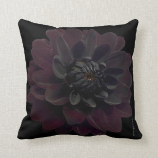 Modern blomma för blommigtsvartDahlia Kudde