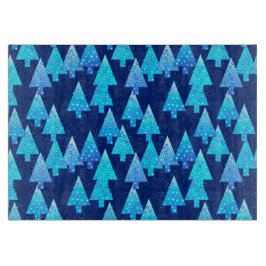 Modern blomma Julgranar - koboltblått