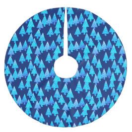 Modern blomma Julgranar - koboltblått Julgransmatta Borstad Polyester