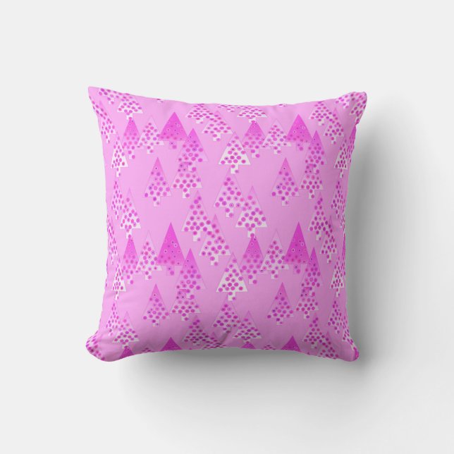 Modern blomma Julgranar - orkidé och violett Kudde (Framsida)