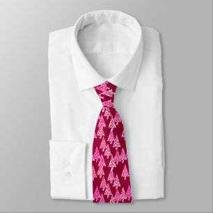Modern blomma Julgranar - vin och rosa Slips