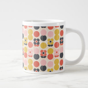 Modern blomma Mönster Jumbo Mugg