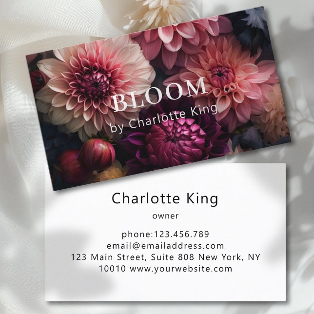 Modern Blomma  Visitkort (Modern Flower Business Card)