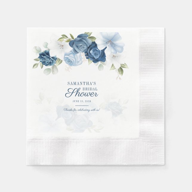 Modern blommande eukalyptus i skrivstil på papper pappersservett (Framsidan)