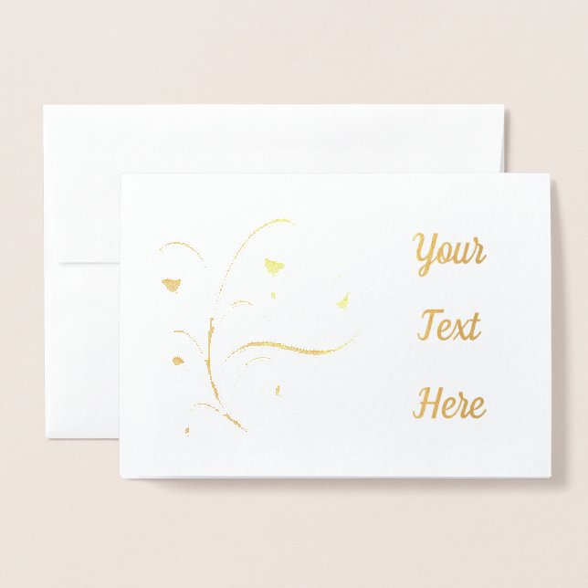 Modern Blommar Abstrakt Folierat Kort (Framsida med kuvert)