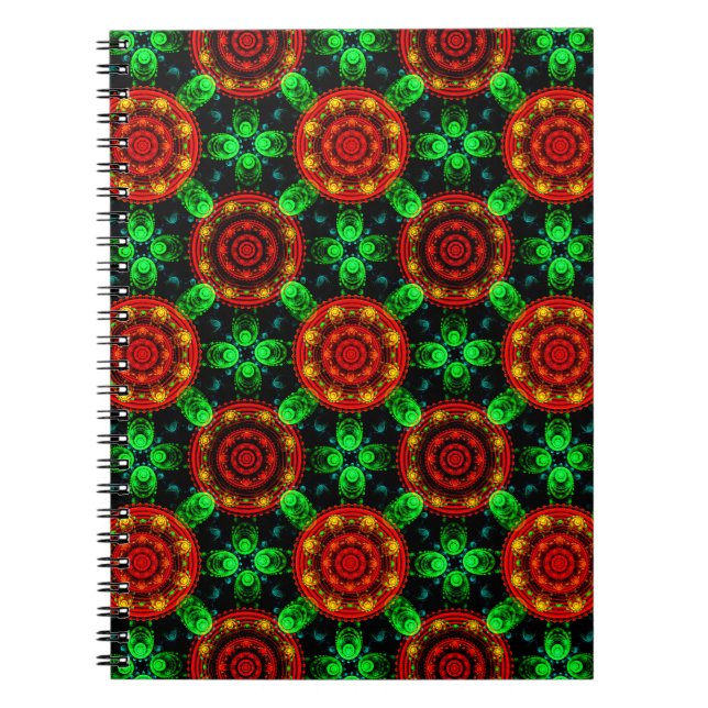 Modern Blommig Boho Elegant Abstrakt Mönster #504 Anteckningsbok (Framsidan)