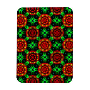 Modern Blommig Boho Elegant Abstrakt Mönster #504 Magnet