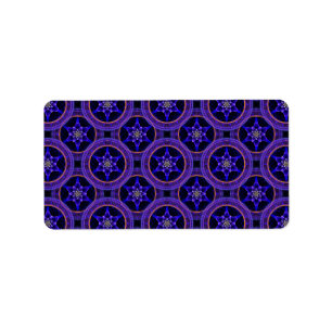 Modern Blommig Boho Elegant Abstrakt Mönster #505 Adressetikett