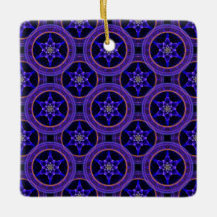 Modern Blommig Boho Elegant Abstrakt Mönster #505 Julgransprydnad Keramik