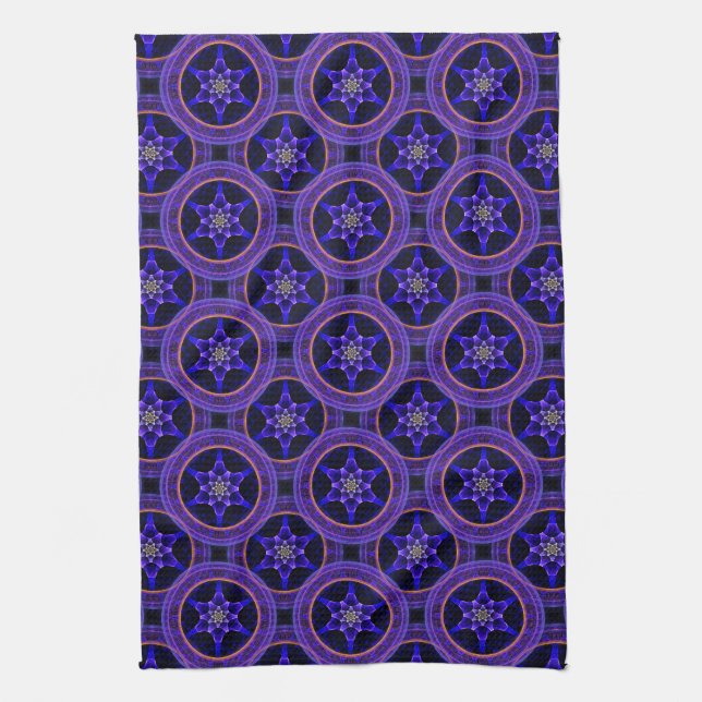 Modern Blommig Boho Elegant Abstrakt Mönster #505 Kökshandduk (Vertikal)