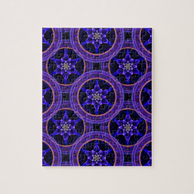 Modern Blommig Boho Elegant Abstrakt Mönster #505 Pussel (Vertikal)