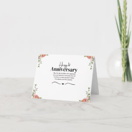 Modern Blommigt 1:a Bröllop-årskort Kort