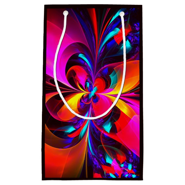 Modern Blommigt Abstrakt Art Red Blue Mönster #07 (Framsidan)