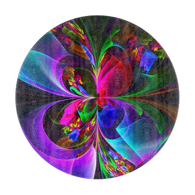 Modern Blommigt Abstrakt Art Red Blue Mönster #12 (Framsidan)