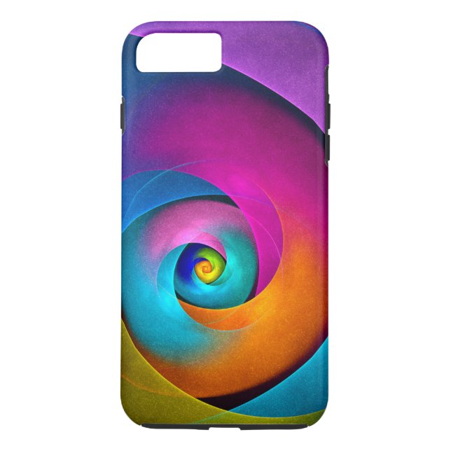 Modern Blommigt Abstrakt Art Rosa Blue Mönster #17 Case-Mate iPhone Skal (Baksida)
