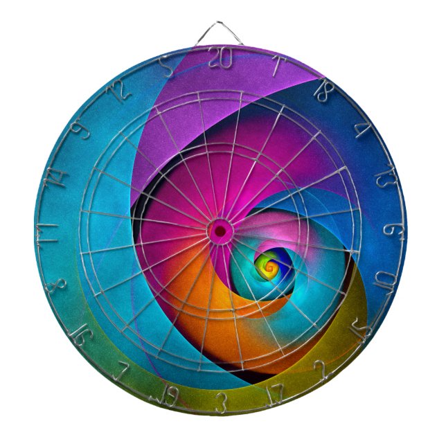 Modern Blommigt Abstrakt Art Rosa Blue Mönster #17 Darttavla (Framsidan)