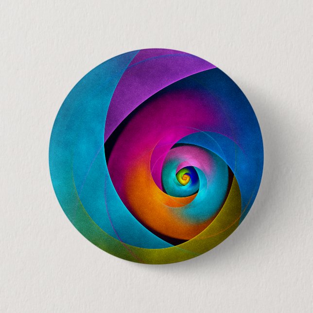 Modern Blommigt Abstrakt Art Rosa Blue Mönster #17 Knapp (Framsida)