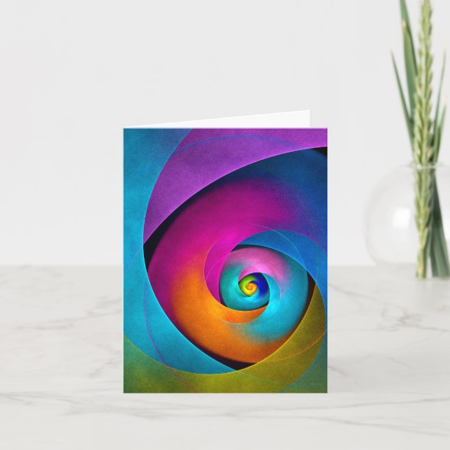 Modern Blommigt Abstrakt Art Rosa Blue Mönster #17 Kort (Framsida)