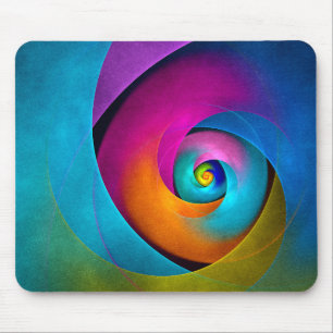 Modern Blommigt Abstrakt Art Rosa Blue Mönster #17 Musmatta