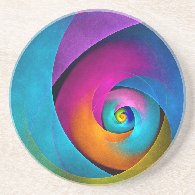 Modern Blommigt Abstrakt Art Rosa Blue Mönster #17 Underlägg (Framsidan)