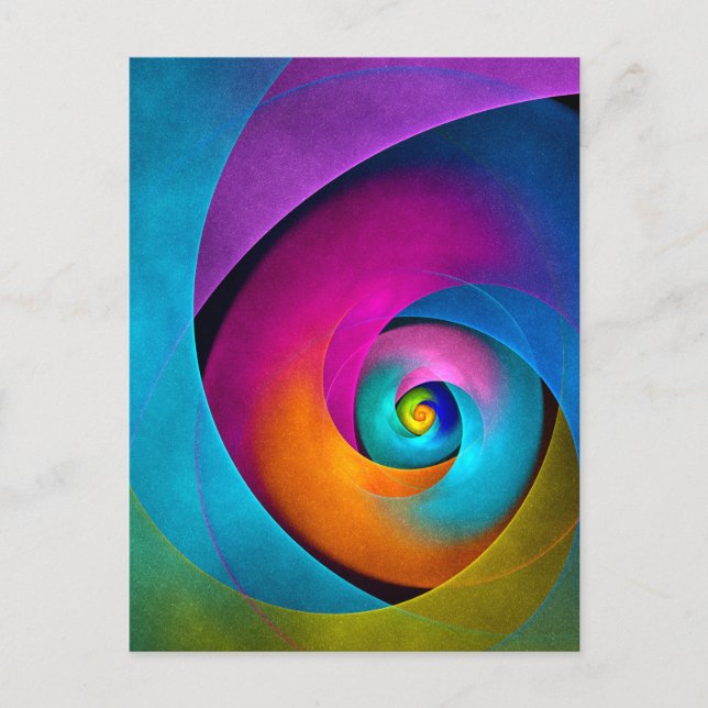Modern Blommigt Abstrakt Art Rosa Blue Mönster #17 Vykort (Framsida)