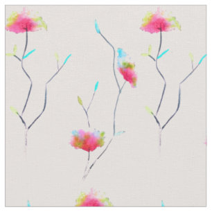 Modern Blommigt Abstrakt konsthantblomma vattenfä Tyg