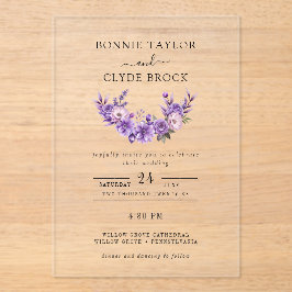 Modern Blommigt Acrylic Wedding Suite