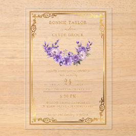 Modern Blommigt Acrylic Wedding Suite
