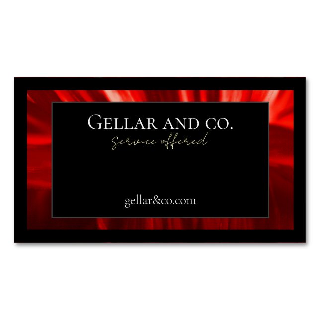 Modern Blommigt Affärskort Magnet (Framsida)