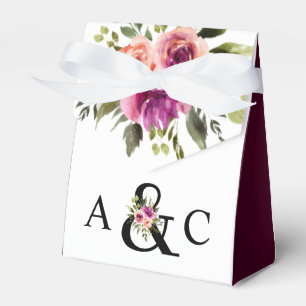 Modern Blommigt Ampersand Plum Rosa Peach & Black Presentaskar