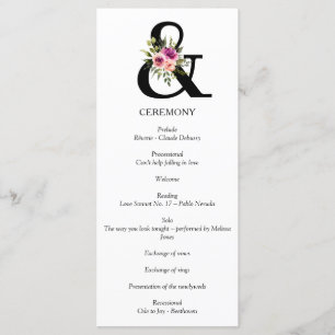 Modern Blommigt Ampersand Plum Rosa Peach & Black Program