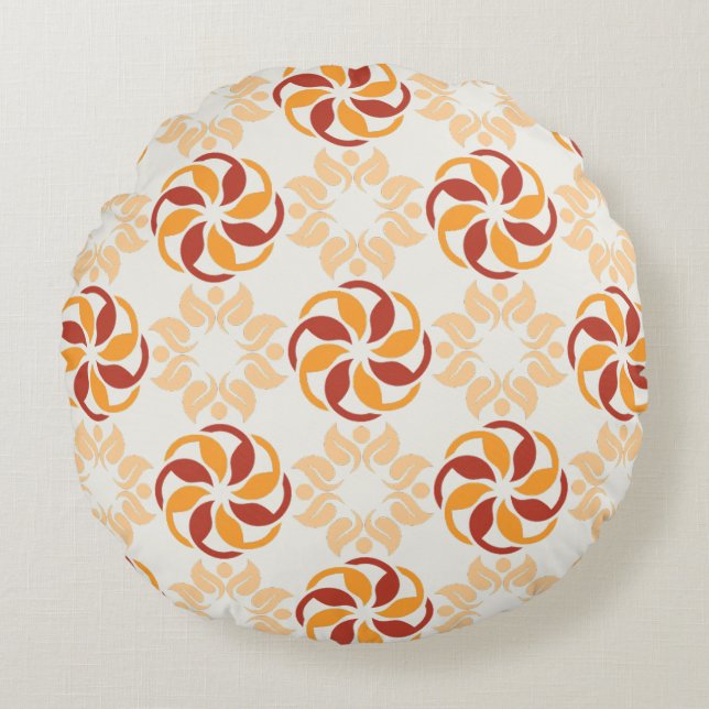 Modern Blommigt Beauty Round Pillow Rund Kudde (Framsidan)