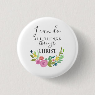 Modern Blommigt bible verse Philippians 4:13 Knapp