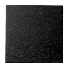 Modern Blommigt Black Contemporary Mönster Kakelplatta