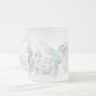 Modern blommigt-blomma för hummer frostad glasmugg