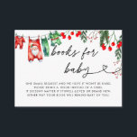 Modern Blommigt, Bokar för babyskor för Baby Tilläggskort<br><div class="desc">Lägg till en liten charm till din babydusch med vår moderna Blommigt-Bokar för babybabyskabinett för Baby. Det här vackert designade kortet har elegant jultider, inklusive blommigtar för poinsettias och grönenergi, som kompletterar din helgdag-temade babydusch perfekt. Kortet inbjudan gäster för att ta med sig ett omhuldat bok i stället för ett...</div>