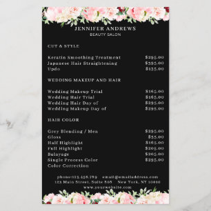 Modern blommigt bouquet flygblad